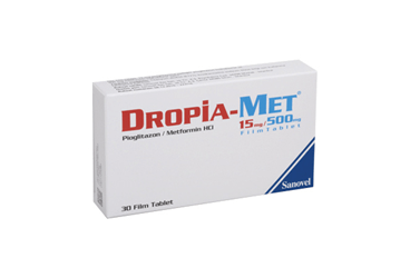 DROPIA-MET 15/500 MG 180 FILM TABLET